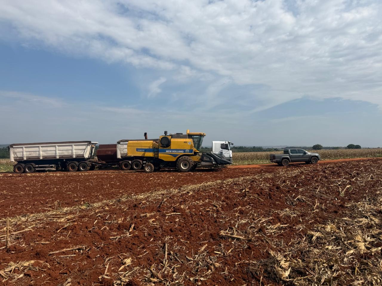 Operação integrada de colheita e transporte